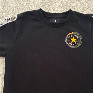 Converse Kids Black Sweatshirt with Graphic Patch Bundle size 14/16